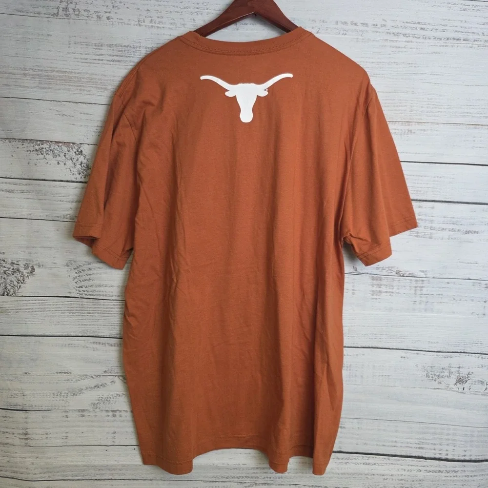 Nike Texas Longhorns Regular Fit‎ Mens XXL Orange T-Shirt Cotton Hook Em Horns